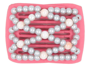 African Butterfly LadyBug Hair Comb - Pink Raspberry 32
