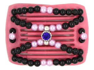 African Butterfly LadyBug Hair Comb - Pink Raspberry 35