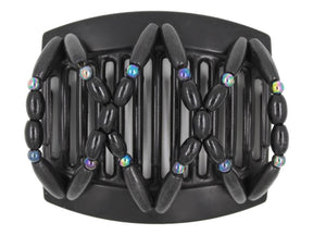 African Butterfly Thick Hair Comb - Beada Black 165