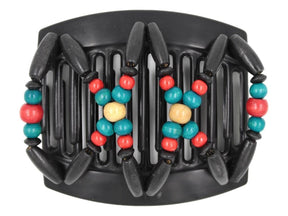 African Butterfly Thick Hair Comb - Beada Black 166