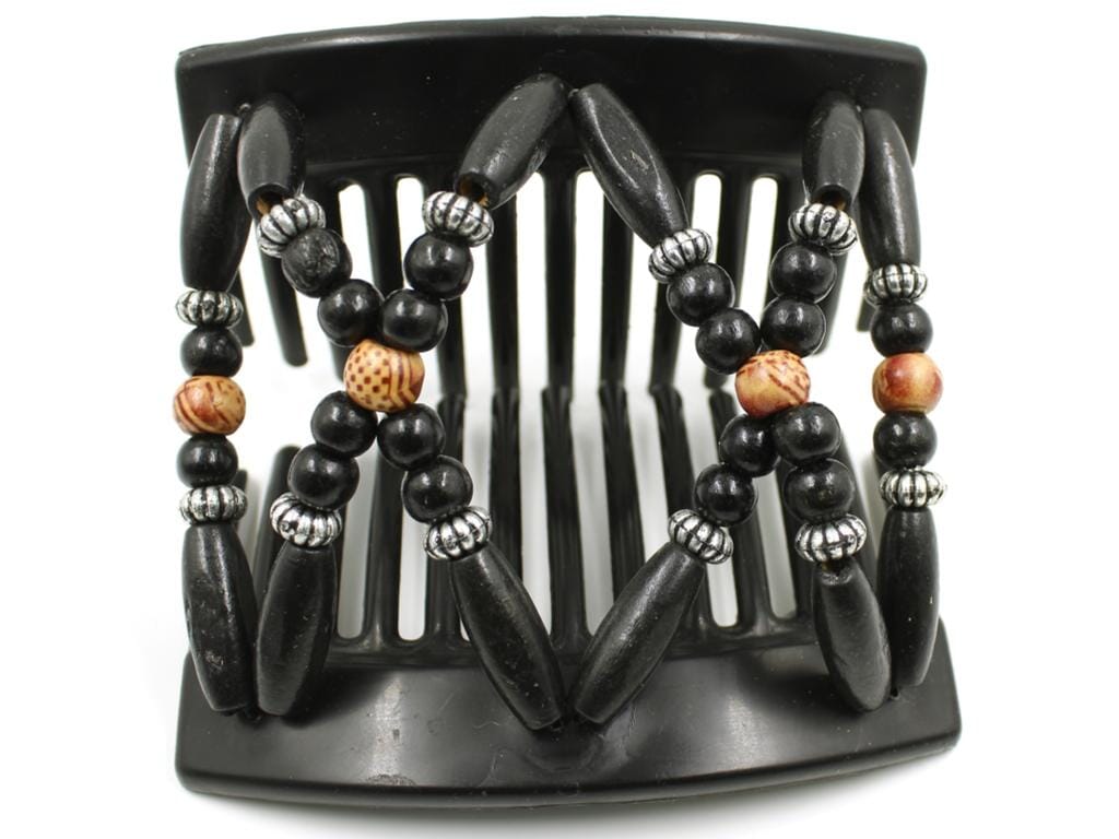 African Butterfly Thick Hair Comb - Beada Black 169