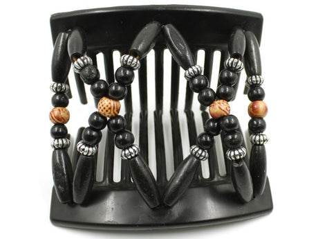 African Butterfly Thick Hair Comb - Beada Black 169