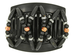 African Butterfly Thick Hair Comb - Beada Black 169