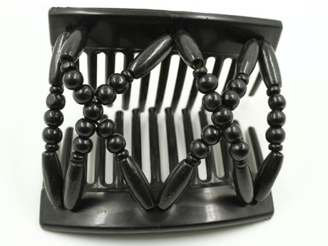 African Butterfly Thick Hair Comb - Beada Black 170