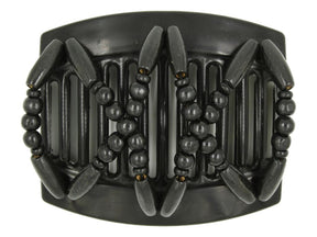 African Butterfly Thick Hair Comb - Beada Black 170