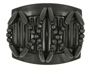 African Butterfly Thick Hair Comb - Beada Black 170