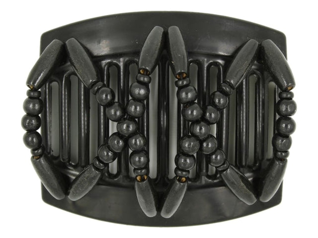 African Butterfly Thick Hair Comb - Beada Black 170