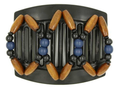 African Butterfly Thick Hair Comb - Beada Black 171