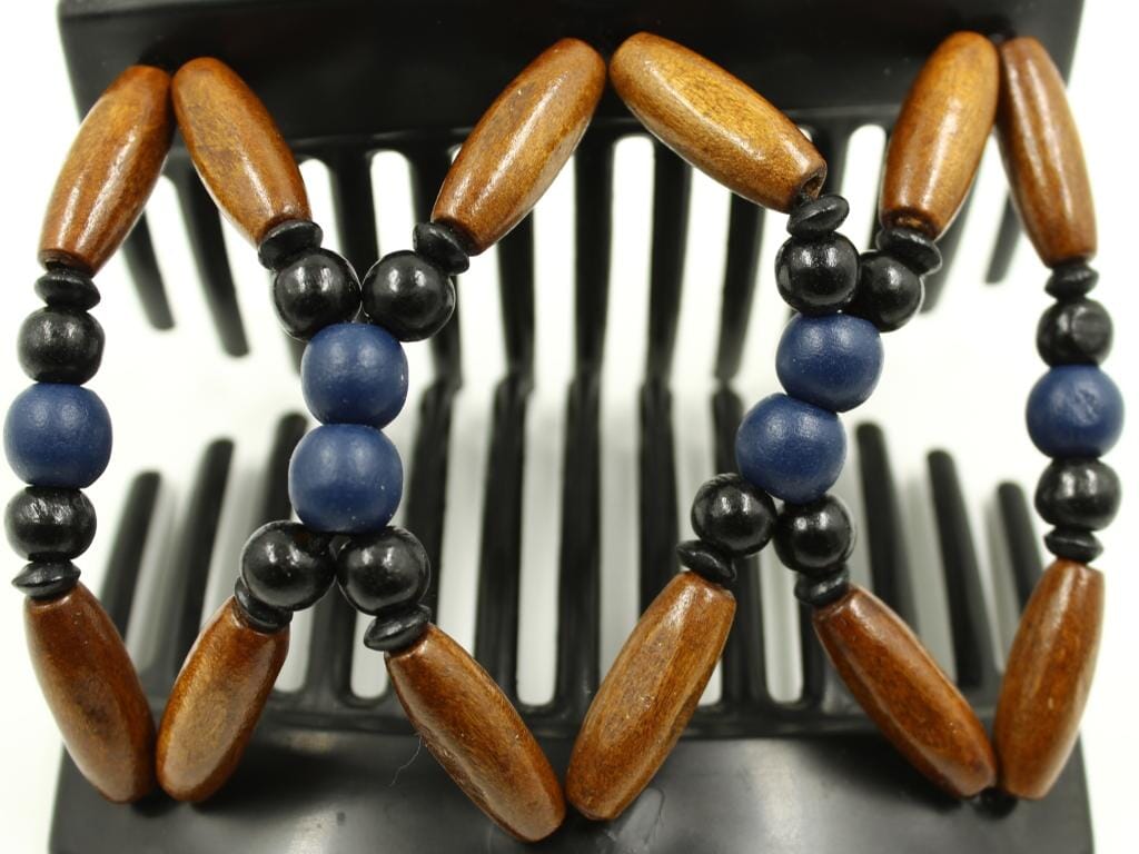 African Butterfly Thick Hair Comb - Beada Black 171