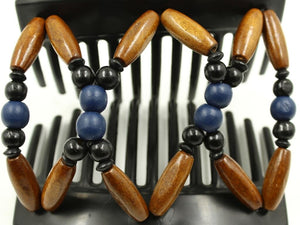 African Butterfly Thick Hair Comb - Beada Black 171