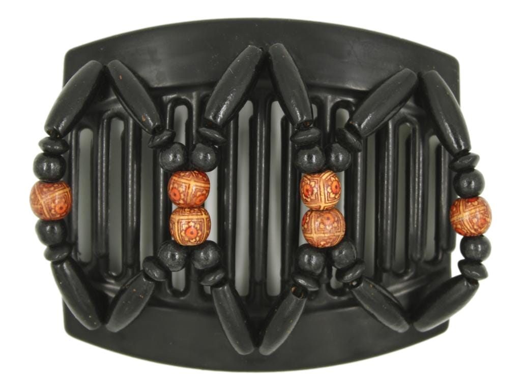 African Butterfly Thick Hair Comb - Beada Black 172