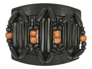 African Butterfly Thick Hair Comb - Beada Black 172