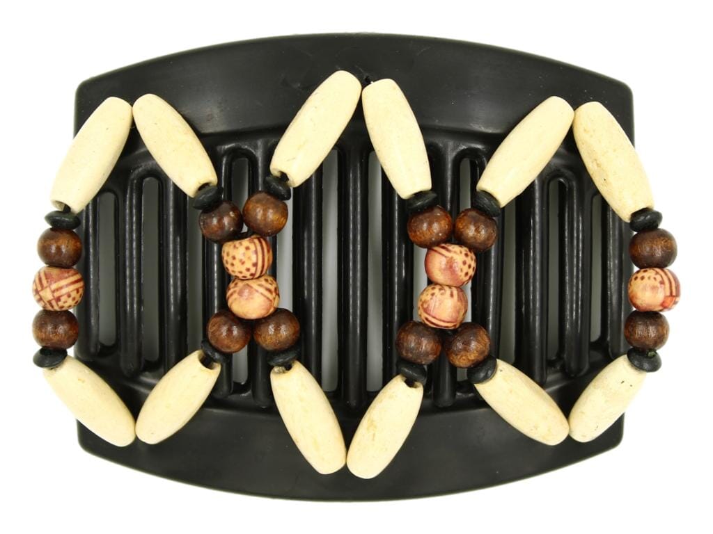 African Butterfly Thick Hair Comb - Beada Black 173