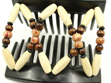 African Butterfly Thick Hair Comb - Beada Black 173