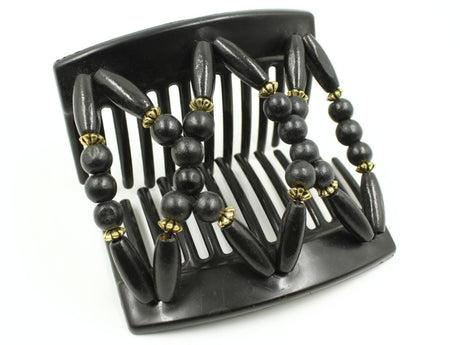 African Butterfly Thick Hair Comb - Beada Black 174