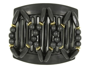 African Butterfly Thick Hair Comb - Beada Black 174