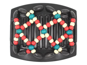 African Butterfly Thick Hair Comb - Beada Black 193
