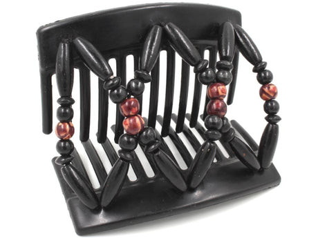 African Butterfly Thick Hair Comb - Beada Black 194