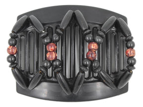 African Butterfly Thick Hair Comb - Beada Black 194