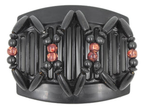 African Butterfly Thick Hair Comb - Beada Black 194