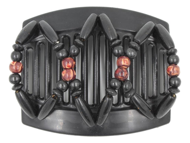 African Butterfly Thick Hair Comb - Beada Black 194