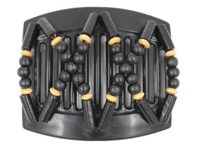 African Butterfly Thick Hair Comb - Beada Black 197