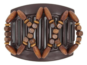 African Butterfly Thick Hair Comb - Beada Brown 235