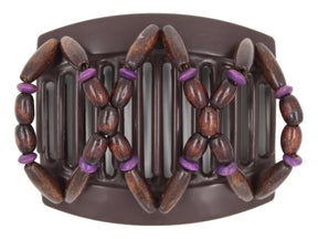 African Butterfly Thick Hair Comb - Beada Brown 237