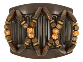 African Butterfly Thick Hair Comb - Beada Brown 242