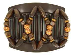 African Butterfly Thick Hair Comb - Beada Brown 242