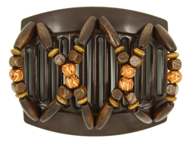 African Butterfly Thick Hair Comb - Beada Brown 242