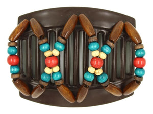 African Butterfly Thick Hair Comb - Beada Brown 245