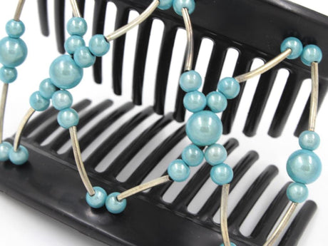 African Butterfly Thick Hair Comb - Beada Tube Black 67