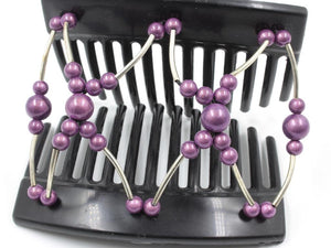 African Butterfly Thick Hair Comb - Beada Tube Black 74