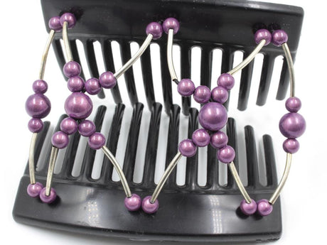 African Butterfly Thick Hair Comb - Beada Tube Black 74