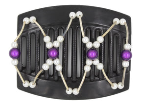 African Butterfly Thick Hair Comb - Beada Tube Black 76
