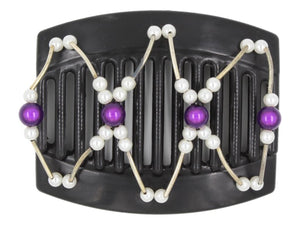 African Butterfly Thick Hair Comb - Beada Tube Black 76