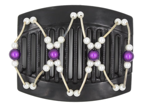 African Butterfly Thick Hair Comb - Beada Tube Black 76