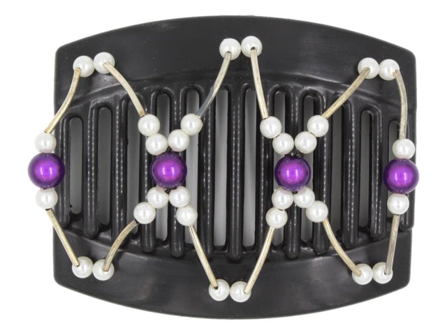 African Butterfly Thick Hair Comb - Beada Tube Black 76