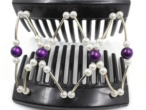 African Butterfly Thick Hair Comb - Beada Tube Black 76