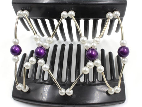 African Butterfly Thick Hair Comb - Beada Tube Black 76