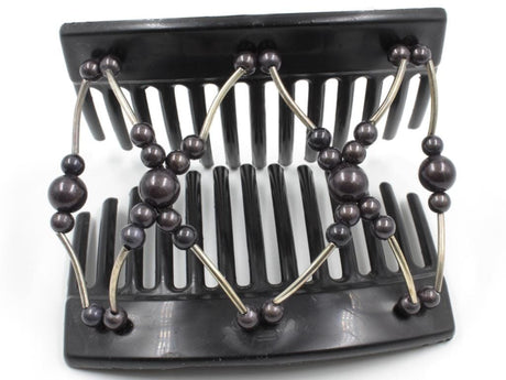 African Butterfly Thick Hair Comb - Beada Tube Black 77