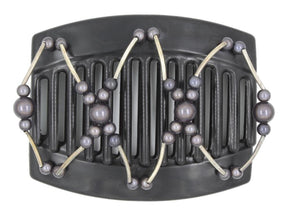 African Butterfly Thick Hair Comb - Beada Tube Black 77