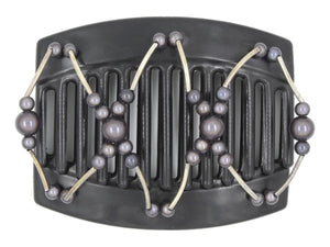 African Butterfly Thick Hair Comb - Beada Tube Black 77