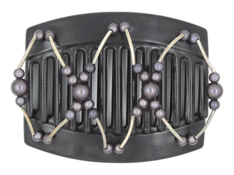 African Butterfly Thick Hair Comb - Beada Tube Black 77