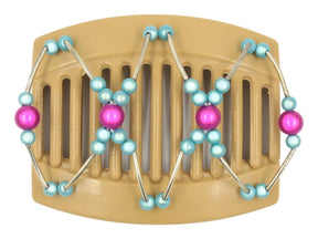 African Butterfly Thick Hair Comb - Beada Tube Blonde 49