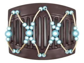 African Butterfly Thick Hair Comb - Beada Tube Brown 67