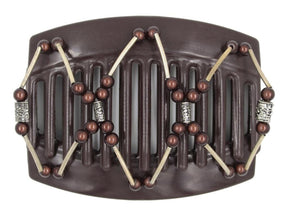 African Butterfly Thick Hair Comb - Beada Tube Brown 68