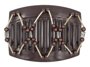 African Butterfly Thick Hair Comb - Beada Tube Brown 68