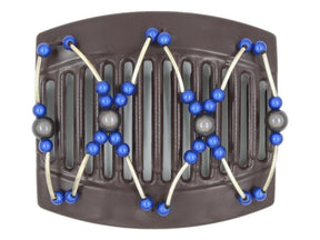 African Butterfly Thick Hair Comb - Beada Tube Brown 71